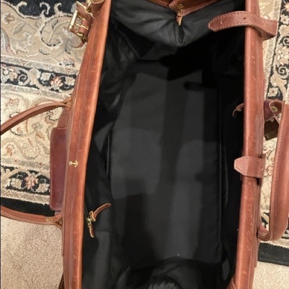 J. W. Hulme Brown Leather Duffle Bag - Picture 6 of 10